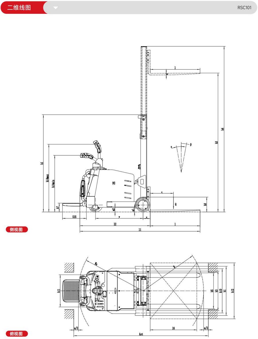 RSC101站駕式平衡重式堆高車